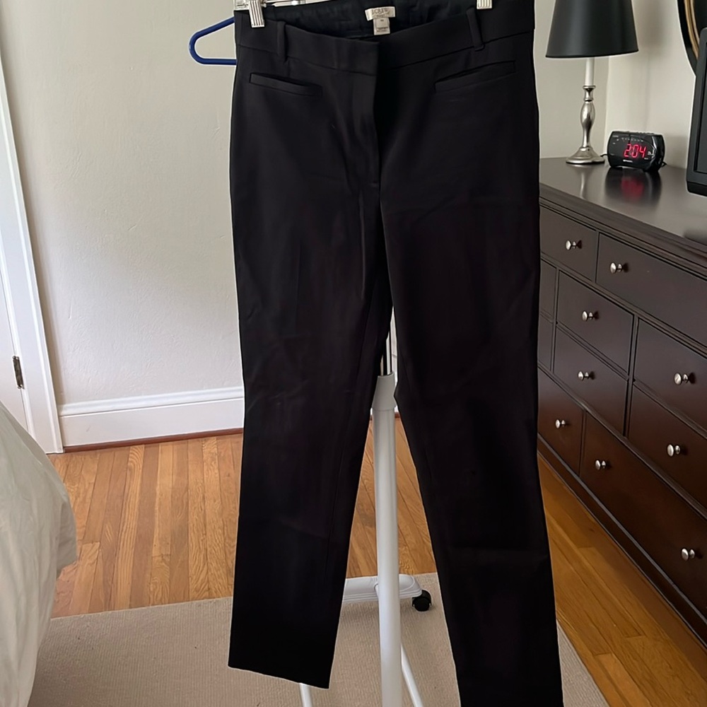 JCrew (outlet?) stretch black tapered work pants size 4R